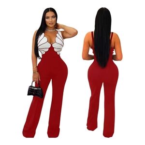 Elegant Red Jumpsuit